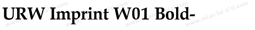 URW Imprint W01 Bold字体转换